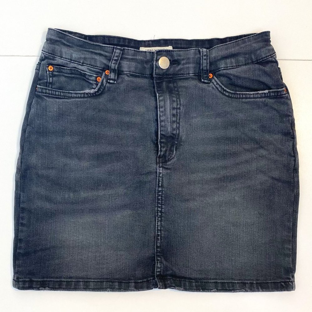 Billabong Washed Black Denim Skirt - Picture 3 of 6